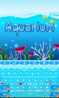 Cool Blue Summer Aquarium Keyboard Theme Affiche