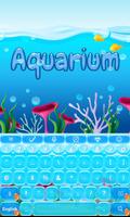 Cool Blue Summer Aquarium Keyboard Theme capture d'écran 2