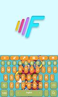Cartoon Keyboard Theme ảnh chụp màn hình 1