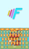 Cartoon Keyboard Theme captura de pantalla 1