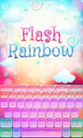 Color Flash Cute Rainbow Keyboard Affiche