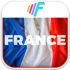 Frankreich Flagge Farben Tastatur Thema Zeichen