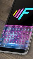 Galaxy Pretty Stars Animated Keyboard Affiche