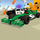 Perseguição policial de carro de fórmula ícone