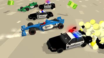 Formula Car Police Chase Affiche