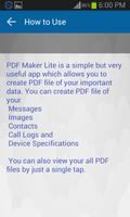 PDF Maker Lite capture d'écran 3