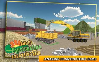 Poster Offroad Farming Construction Excavator Sim Game