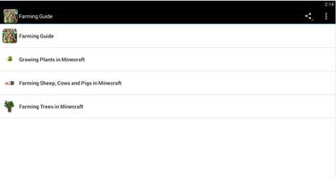 Farming Guide for Minecraft capture d'écran 1