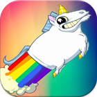 unicorn fart rainbow spray icône