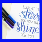 DIY hand lettering ideas آئیکن