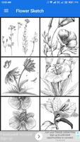 flower sketch Affiche