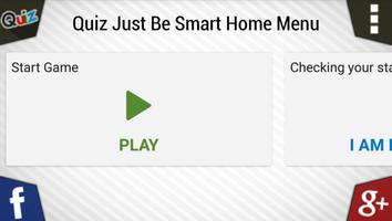 Quiz Just Be Smart Affiche