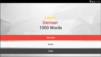 learn German words Affiche