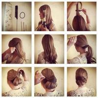 پوستر Beautiful hairstyles step by s