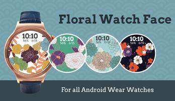 Floral Watch Face Affiche