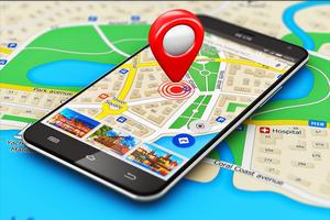 GPSナビゲーションストリートビューと音声地図 ポスター