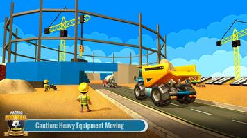 Football Stadium Builder Construction Kran Spiel Plakat