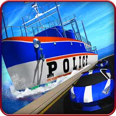 警察 船 運輸車 遊戲 -  汽車 運輸 遊戲 APK 下載