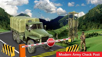 Army Truck Checkpost Duty Affiche