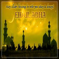 Eid Al-Adha Mubarak Wishes Car poster