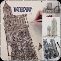 Architectural Sketches Affiche