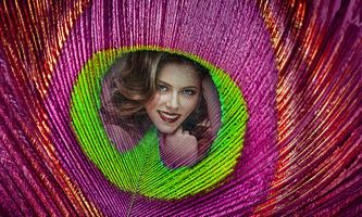 Peacock Feather Photo Frame HD 截图 1