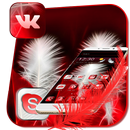 Red White Black Feather Theme APK