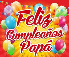 Frases feliz cumpleaños papa Affiche
