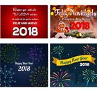 Feliz año 2018 biểu tượng