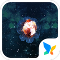 Blue flower 91 Launcher Theme