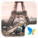 Dove under tower 91 Launcher Theme APK