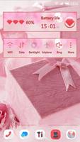 Pink gift box 91 Launcher Theme poster