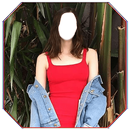 Girls Check dress photo frames APK