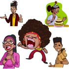 African American Black Stickers & Emojis أيقونة