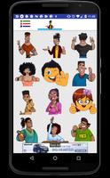 African American Black Stickers & Emojis Affiche