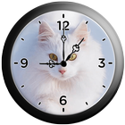 Cat clock live wallpaper-icoon