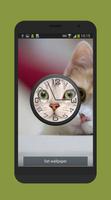 Cat clock live wallpaper-poster
