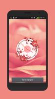 Rose clock live wallpaper screenshot 1