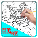 Как рисовать аниме Sailor Moon APK
