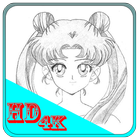 ikon Bagaimana Menggambar Sailor Moon