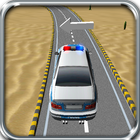 Policía juegos de coches 3d icono