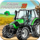 Ferme jeux parking de tracteur icône