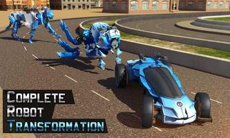 Polizei Auto Wilder Panther Verwandeln Roboter Screenshot 1