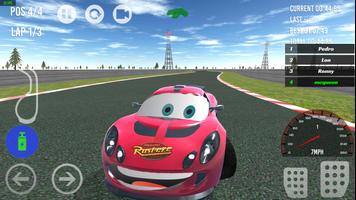 Mcqueen Lightning car racing game 3d captura de pantalla 2