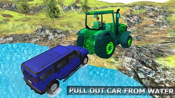 Offroad Tractor Pull Car Sim - Chained Tractor 3D Ekran Görüntüsü 2
