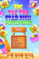 Tic Tac Toe star fish puzzle game Affiche