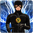 Black Flash speed hero vs Zoom flash hero battle icon