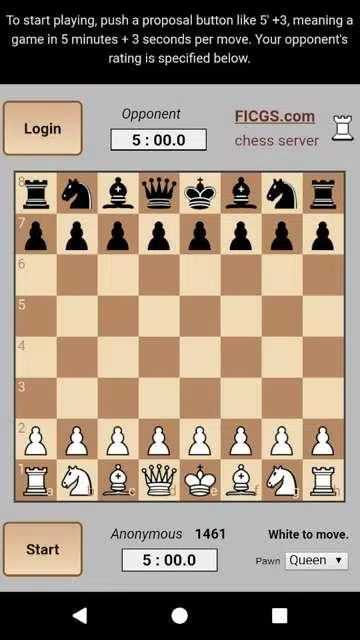 Chess 960 • FICGS play rated g – Apps no Google Play