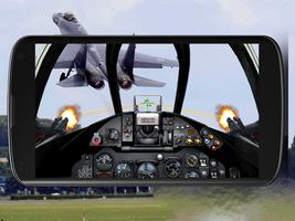 Jet Fighter Cockpit Camera Aircraft Simulator imagem de tela 2