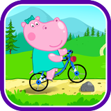 Racing: Hippo Bicycle icône